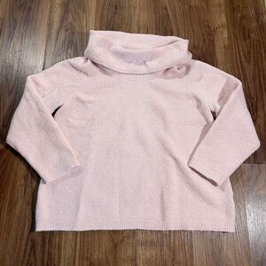 J. Jill Sweater Cowl Neck Wool Blend Pink Long Sleeve Women’s Size Medium Petite